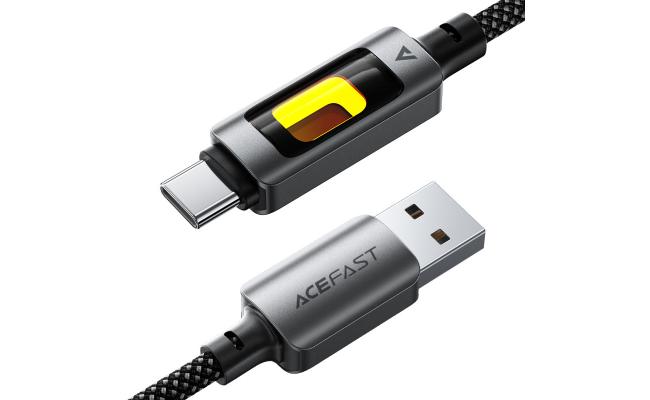 ACEFAST C21-04 Data & Charger Cable LED RGB 7 Gradient Light Indicator USB-A To Type-C Fast Charging Fantasy Color Series